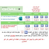 اختبار الفترة الأولى منهج Super Goal 2 - الوحدتين الأولى والثانية  او الثلاث وحدات الأولى ( ورقي - Forms ) الفصل الدراسي الأول + المراجعة